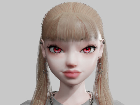 Basic cool woman V31616 3D Model