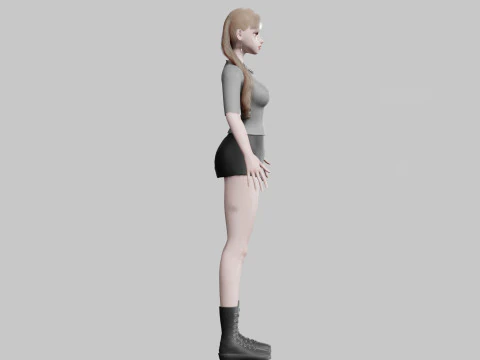 Basic cool woman V31616 3D Model