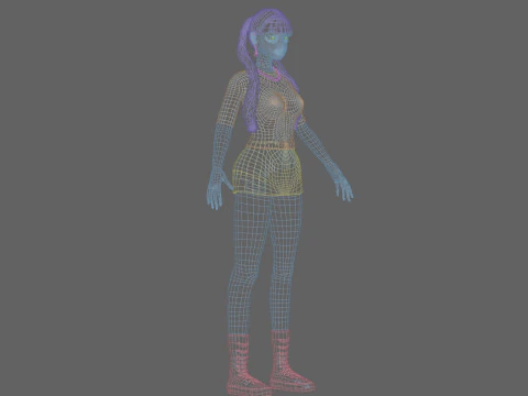 Basic cool woman V31616 3D Model