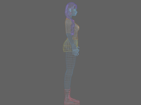 Basic cool woman V31616 3D Model