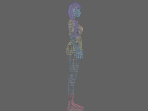 Basic cool woman V31616 3D Model