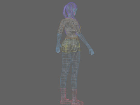 Basic cool woman V31616 3D Model