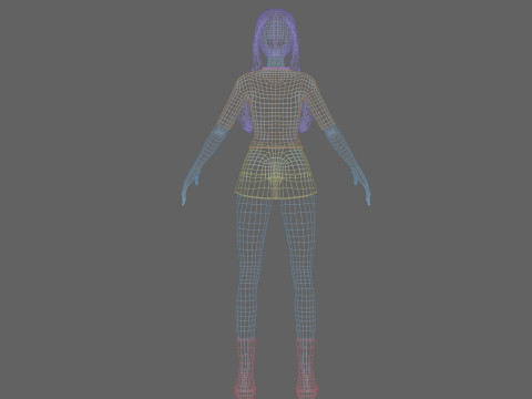 Basic cool woman V31616 3D Model