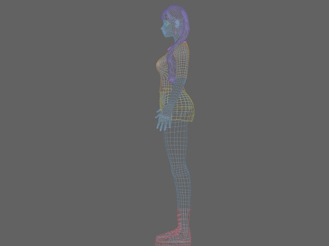 Basic cool woman V31616 3D Model