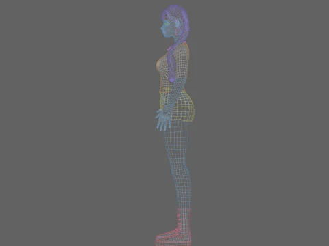 Basic cool woman V31616 3D Model
