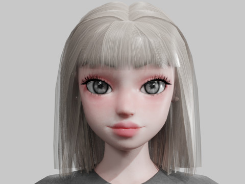 Basic cute Woman V26861 3D Model
