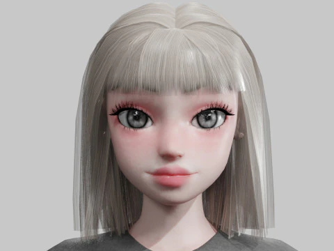 Basic cute Woman V26861 3D Model