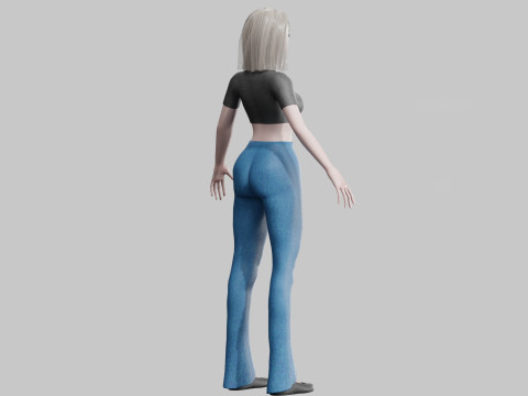Basic cute Woman V26861 3D Model