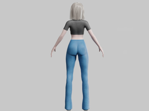 Basic cute Woman V26861 3D Model