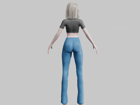 Basic cute Woman V26861 3D Model