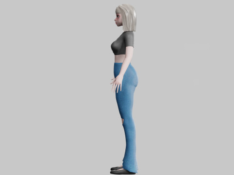 Basic cute Woman V26861 3D Model
