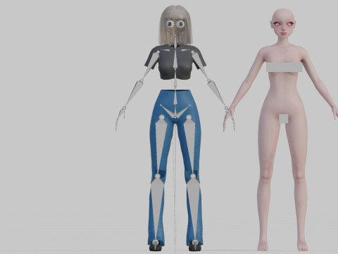 Basic cute Woman V26861 3D Model