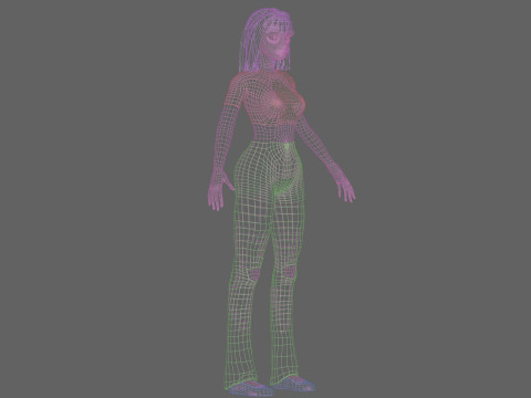 Basic cute Woman V26861 3D Model