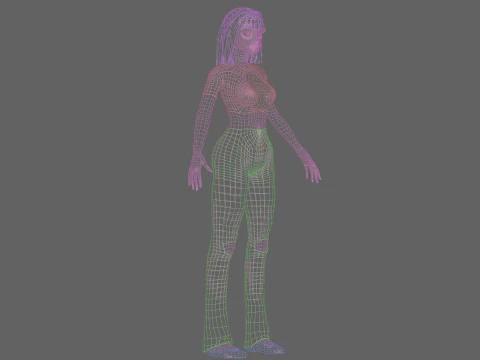 Basic cute Woman V26861 3D Model