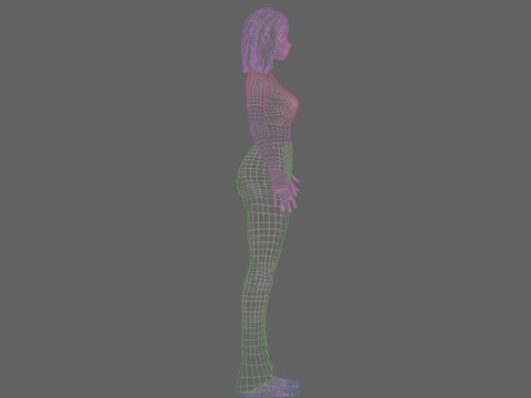 Basic cute Woman V26861 3D Model