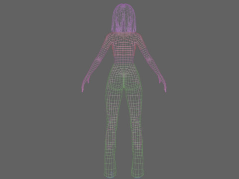 Basic cute Woman V26861 3D Model