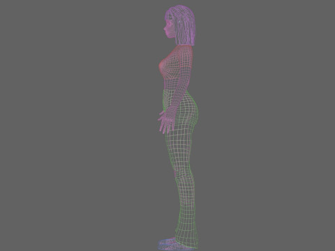 Basic cute Woman V26861 3D Model