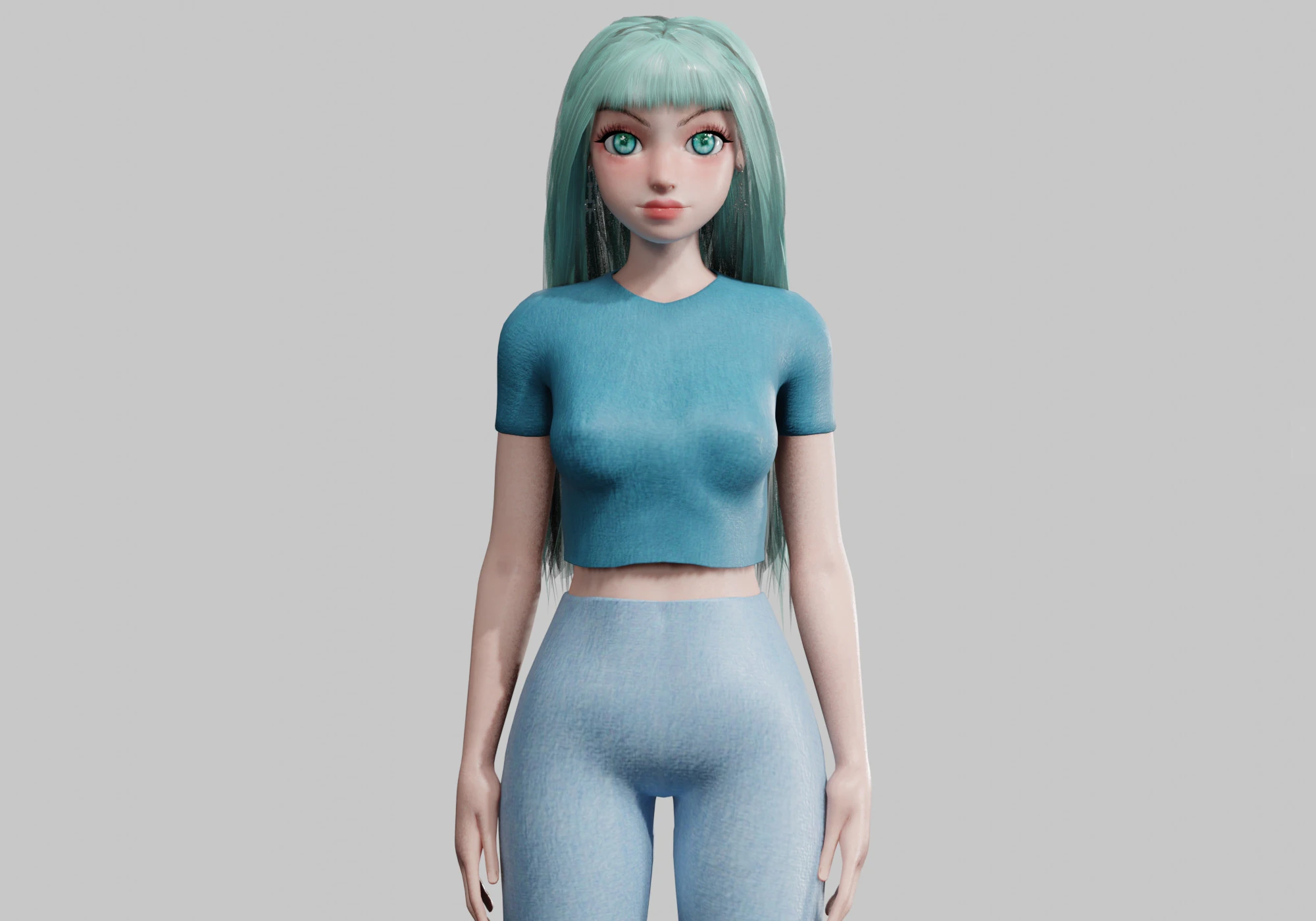 Basic sweet Woman V36206 3D Model .c4d .max .obj .3ds .fbx .stl .blend 