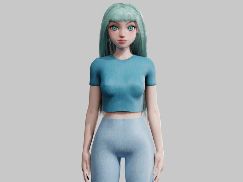 Basic sweet Woman V36206 Modelo 3D
