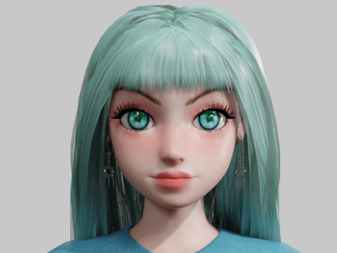 Basic sweet Woman V36206 3D Model