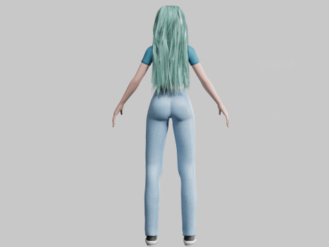 Basic sweet Woman V36206 3D Model
