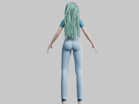 Basic sweet Woman V36206 3D Model