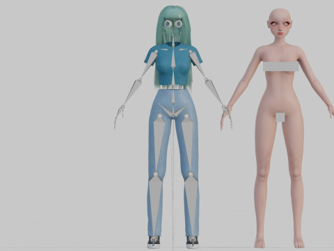 Basic sweet Woman V36206 3D Model