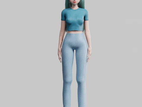 Basic sweet Woman V36206 3D Model