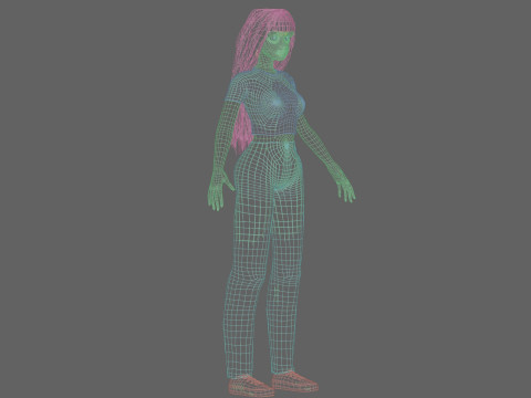 Basic sweet Woman V36206 3D Model