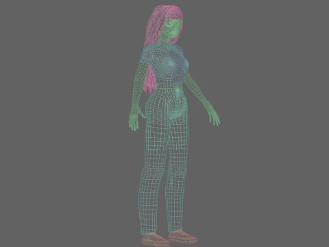 Basic sweet Woman V36206 3D Model