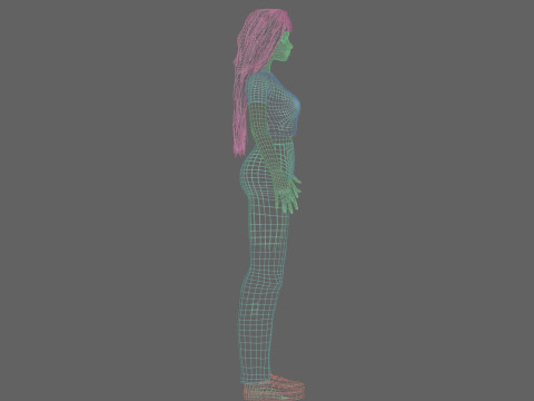 Basic sweet Woman V36206 3D Model