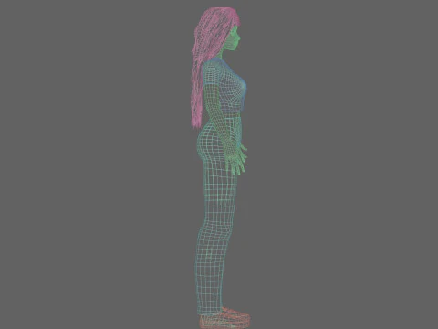 Basic sweet Woman V36206 3D Model