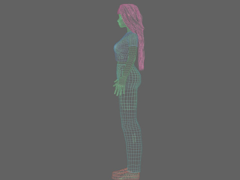 Basic sweet Woman V36206 3D Model