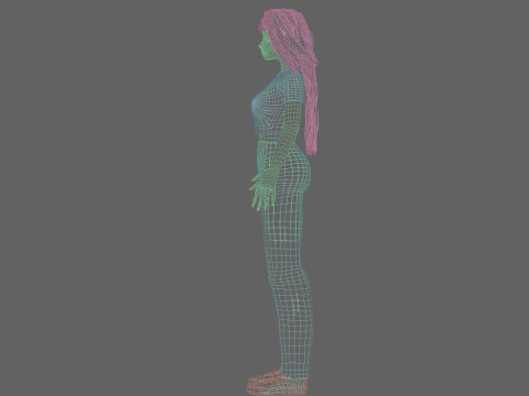 Basic sweet Woman V36206 3D Model