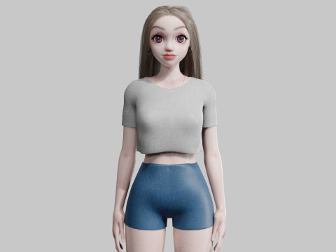 Beautiful Basic Woman V31748 3D Модель