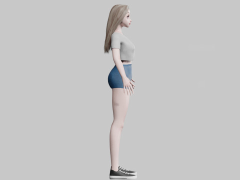 Beautiful Basic Woman V31748 3D Model