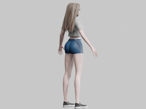 Beautiful Basic Woman V31748 3D Model