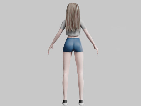 Beautiful Basic Woman V31748 3D Model