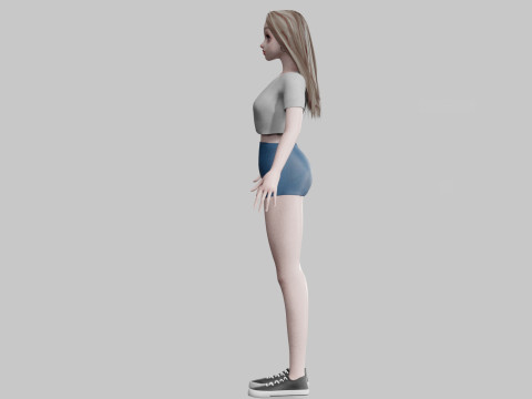 Beautiful Basic Woman V31748 3D Model