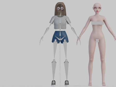 Beautiful Basic Woman V31748 3D Model