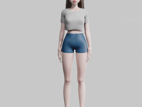 Beautiful Basic Woman V31748 3D Model