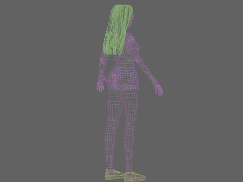 Beautiful Basic Woman V31748 3D Model