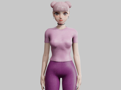 Beautiful Pretty Woman V22615 3D Model