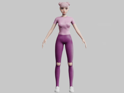 Beautiful Pretty Woman V22615 3D Model