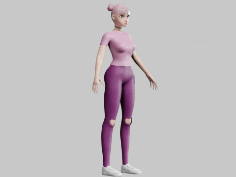 Beautiful Pretty Woman V22615 3D Model
