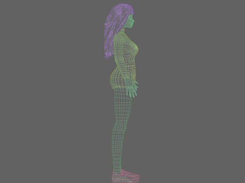 Cartoon Pretty Woman V36126 3D Модель