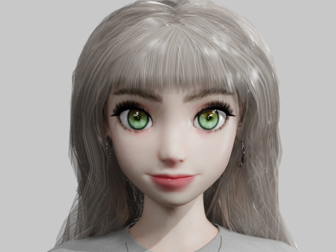 Classic cute Woman V37816 Model 3D