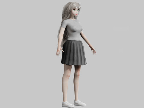 Classic cute Woman V37816 Model 3D
