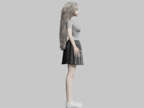 Classic cute Woman V37816 Model 3D