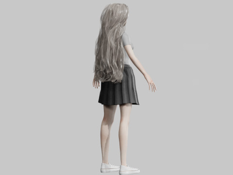 Classic cute Woman V37816 Model 3D